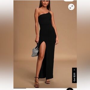 Lulu's Black Strapless Maxi Dress